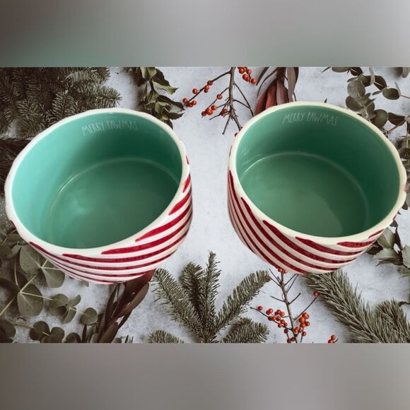 Rae Dunn Merry Pawmas Bowls-Set of 2 - Picture 1 of 5